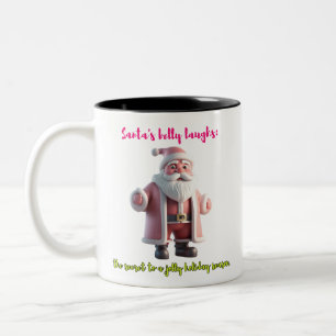 Santa Belly lacht Tweekleurige Koffiemok