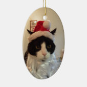 Santa Benny Cat Keramisch Ornament (Rechts)