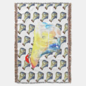 Santa Beren Waterverf Art Deken (Voorkant Verticaal)