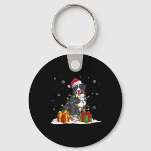 Santa bernese berg kerstboom lichten Kerstmis Sleutelhanger