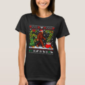 Santa Bigfoot Christmas Tree Funny Sasquatch 67 T-shirt (Voorkant)