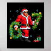 Santa Bigfoot Christmas Tree Sasquatch 67 Six Seve Poster (Voorkant)