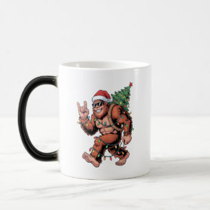 Santa Bigfoot Kerstboom Xmas Lichtjes Sasquatch Magische Mok