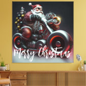 Santa Biker Canvas Afdruk (Insitu (Woonkamer))