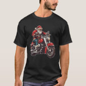 Santa Biker Motorfiets Kerstmis Pyjama Peuter Ki T-shirt (Voorkant)