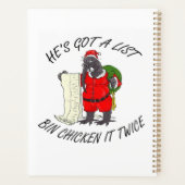 Santa Bin Kip Planner (Achterkant)