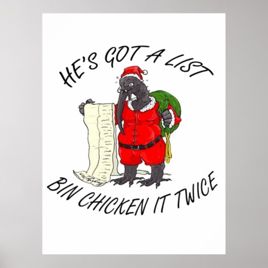 Santa Bin Kip Poster (Voorkant)