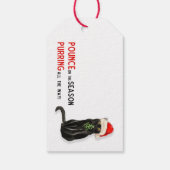 Santa Black Bombay Kat Kerstmis Cadeaulabel (Achterkant)