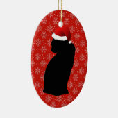 Santa Black Cat Ornament (Rechts)