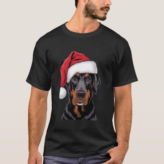 Santa Black Lab Kersthond Labrador Lover Lab M T-shirt (Voorkant)