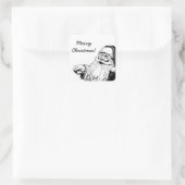  Santa Black & White Sticker (Tas)