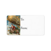 Santa Blimp  Gift Label (Voorkant)