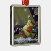 Santa Boat-versiering Metalen Ornament (Rechts)