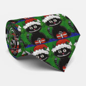 SANTA BOBO de ZWARTE KAT - Kerstmis stropdas (Opgerold)