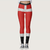 Santa Boots Mrs Claus Kerstfeestdag Leggings (Voorkant)