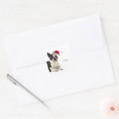 Santa Boston Terrier Gift Stickers (Envelop)
