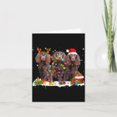 Santa Boykin Spaniel Dog Gorgeous Reindeer Christm Kaart (Voorkant)