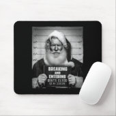 Santa Breaking Entering Mugshot Funny Christmas Ho Muismat (Met muis)