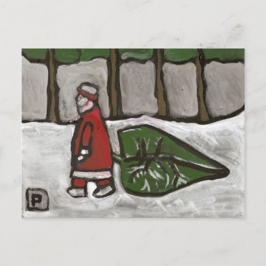 Santa briefkaart (Voorkant)
