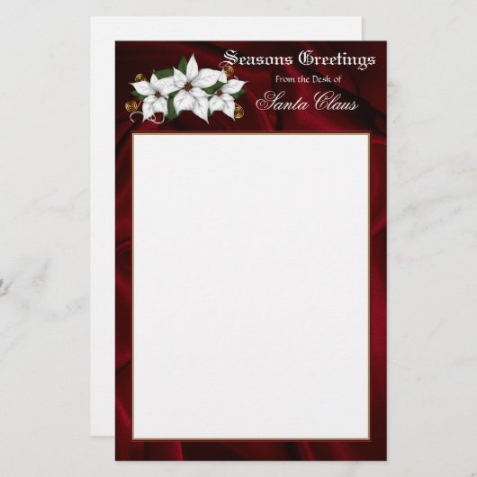 Santa Briefpapier Letterhead (Voorkant / Achterkant)