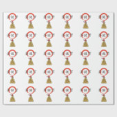 Santa Buddha Happy Kerstmis Cadeaupapier (Vlak)