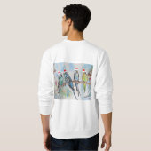 Santa Budgie Kerst Waterverf Schilderij Vogel Trui (Achterkant volledig)