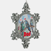 Santa Budgie Parrot Budgies vader Ornament (Links)