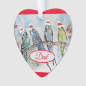 Santa Budgies Budgie-kerstpap Decoratie (voorkant)