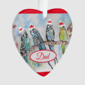 Santa Budgies Budgie-kerstpap Decoratie (voorkant)