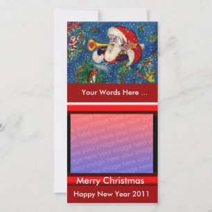 SANTA BUGLER MUSICAL CHRISTMAS NACHT FEESTDAGENKAART