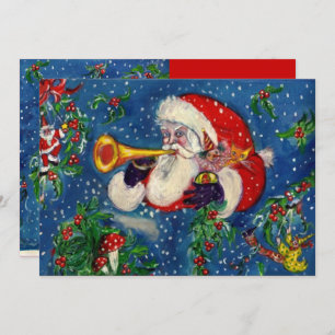 SANTA BUGLER MUSICAL CHRISTMAS NIGHT HOLIDAY ARTIJ KAART