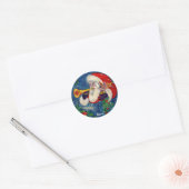 SANTA BUGLER RONDE STICKER (Envelop)