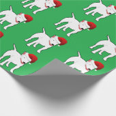 Santa Bull Terrier Cadeaupapier (Hoek)