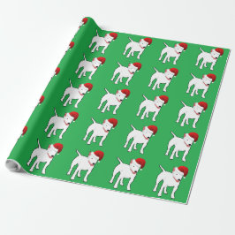 Santa Bull Terrier Cadeaupapier
