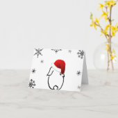 Santa Bunny Holiday Kaart (Gele Bloem)
