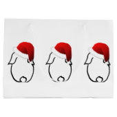 Santa Bunny Large Gift Bag Groot Cadeauzakje (Achterkant)