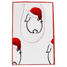 Santa Bunny Medium Gift Bag Medium Cadeauzakje