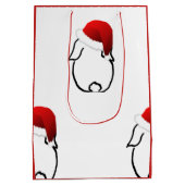 Santa Bunny Medium Gift Bag Medium Cadeauzakje (Achterkant)