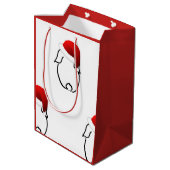 Santa Bunny Medium Gift Bag Medium Cadeauzakje (Achterkant Gekanteld)