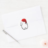 Santa Bunny Ronde Sticker (Envelop)