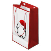 Santa Bunny Small Gift Bag Klein Cadeauzakje (Voorkant Gekanteld)