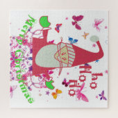 Santa Butterflies Hohoho heerlijk kerstfeest Legpuzzel (Horizontaal)