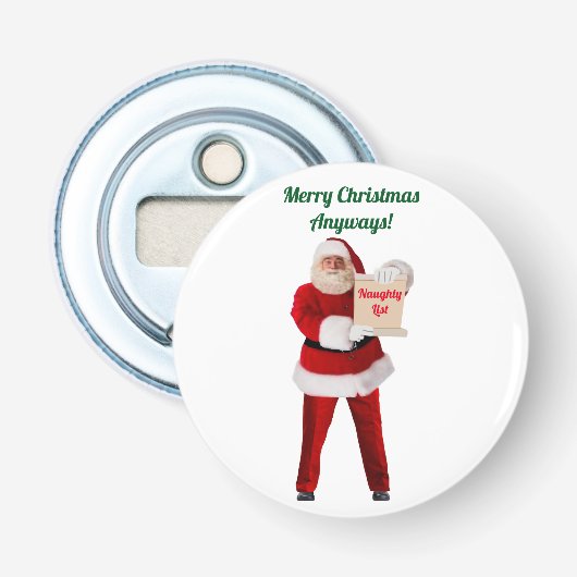 Santa Button Bottle Opener (Voorkant)
