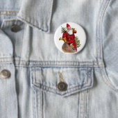  Santa Button Pin (In situ)