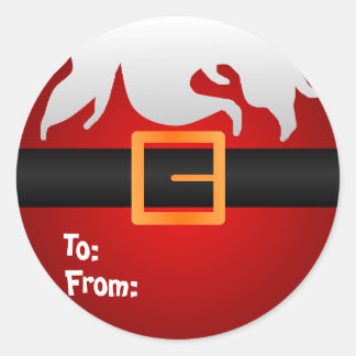 Santa Button Ronde Sticker
