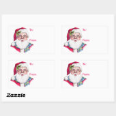 Santa - CadeauLabels Rechthoekige Sticker (Vel)