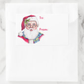 Santa - CadeauLabels Rechthoekige Sticker (Tas)