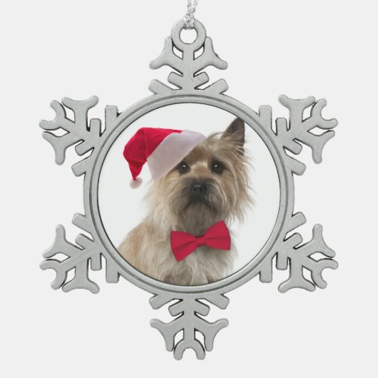 Santa Cairn Terrier Ornament (Voorkant)