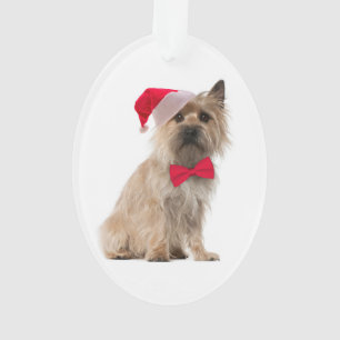 Santa Cairn Terrier Ornament