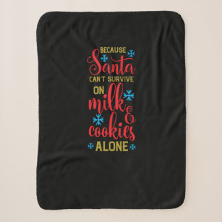 santa cant overleeft ook melk en koekjes sherpa deken